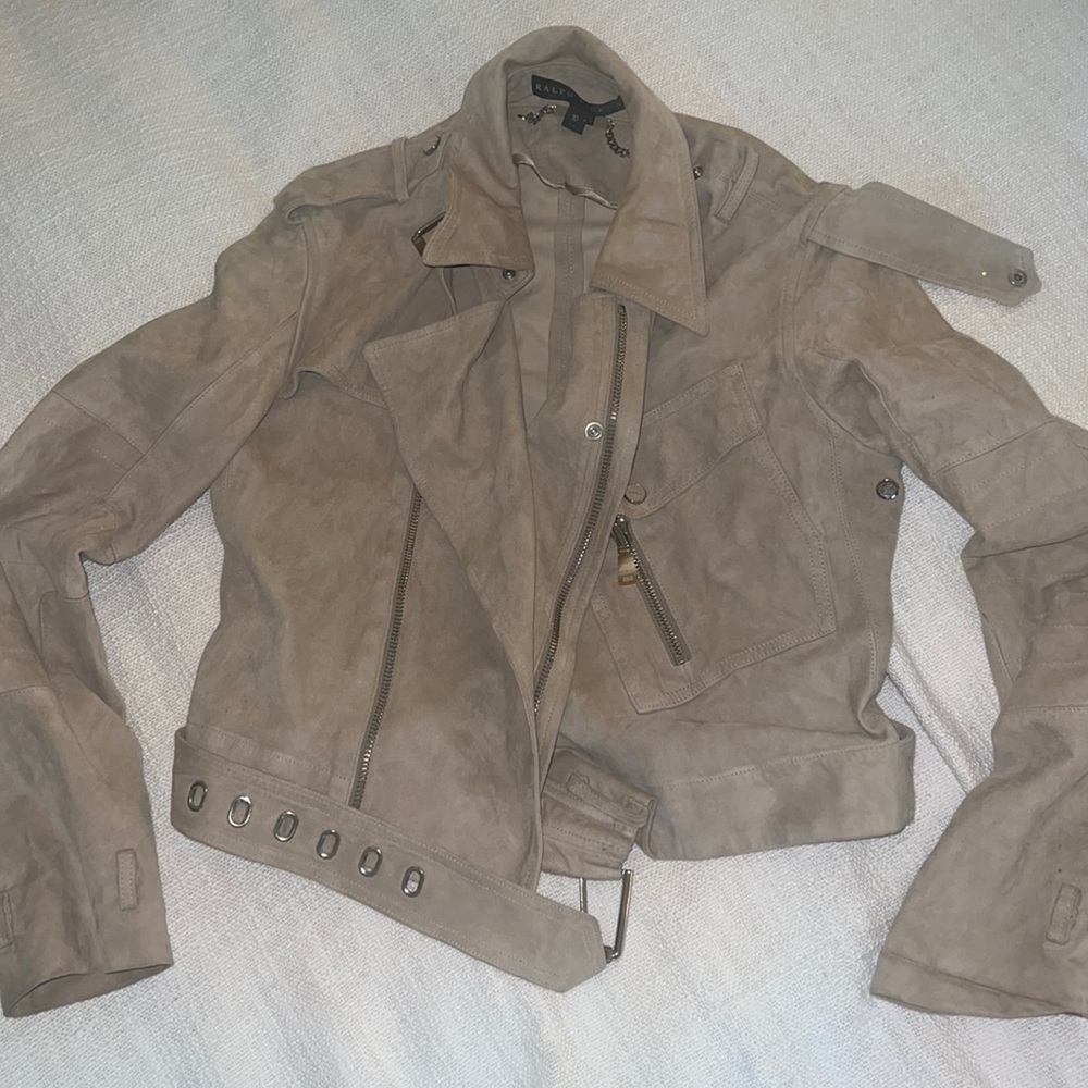 Ralph Lauren 100% goat suede jacket gently worn
